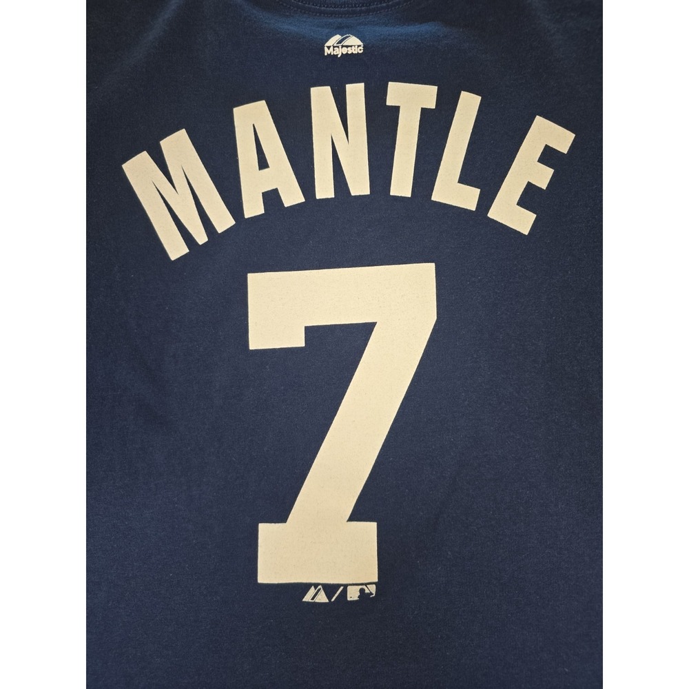Majestic Throwback New York Yankees Mickey Mantle Hall of Fame Jersey Shirt 2XL